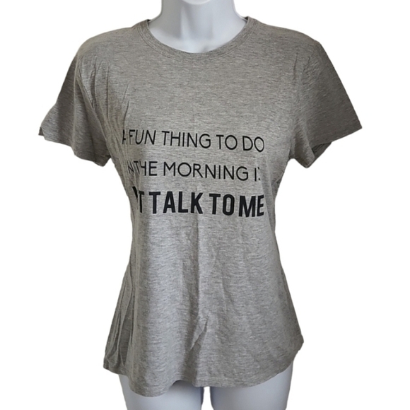 Hanes Tops - A fun thing to do in the morning is not talk to me Novelty Tee